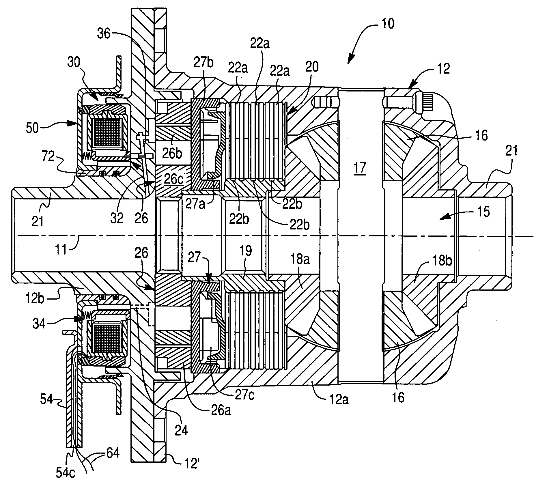 Electro-magnetic actuator for torque coupling with variable pressure-control spool valve