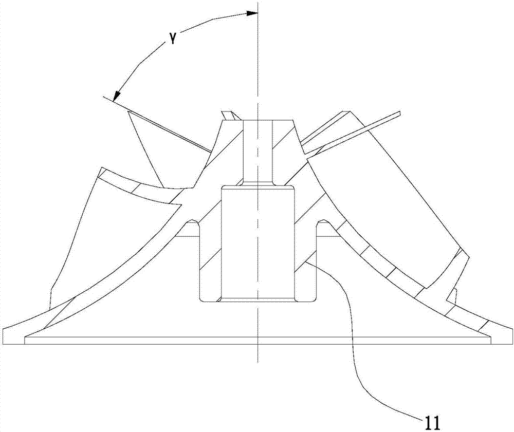 Impeller, draught fan and motor