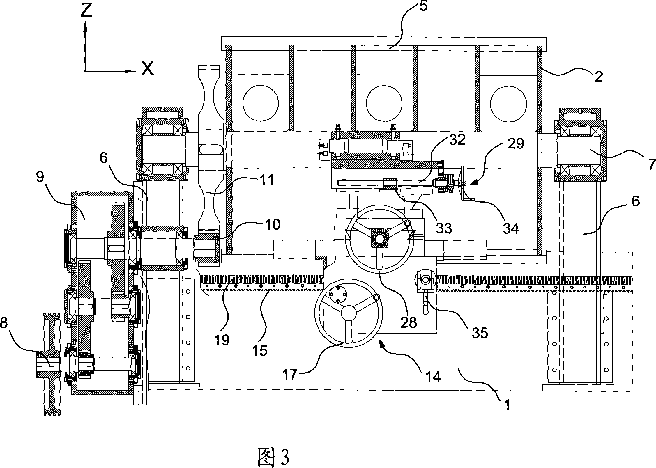 Gear rack machining lathe