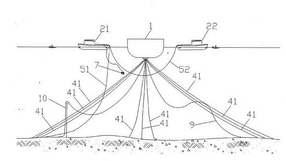 Laying process for submarine pipeline traversing floating type production oil-storing device system