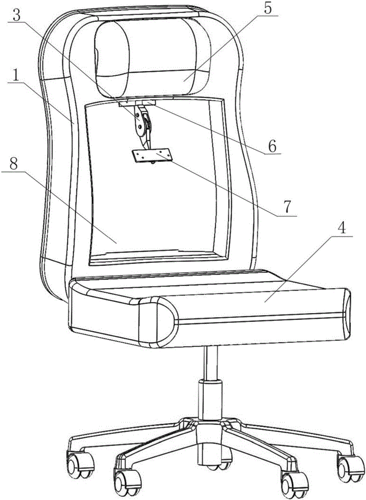 Chair with backrest adjusting device