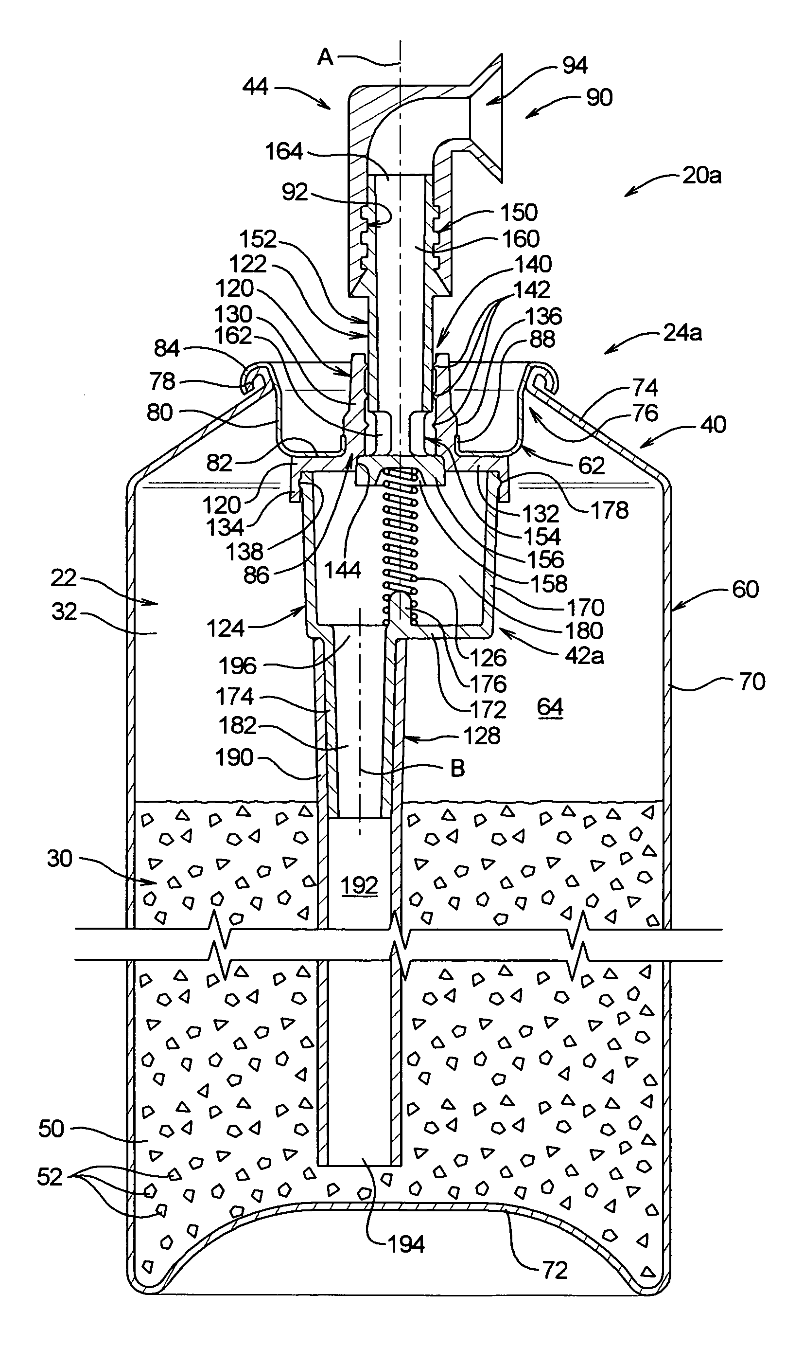 Aerosol spray texture apparatus for a particulate containing material