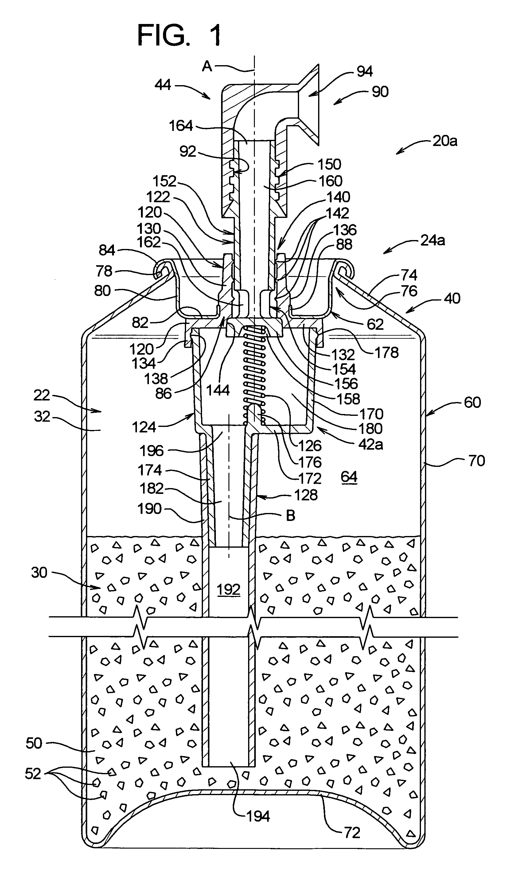 Aerosol spray texture apparatus for a particulate containing material