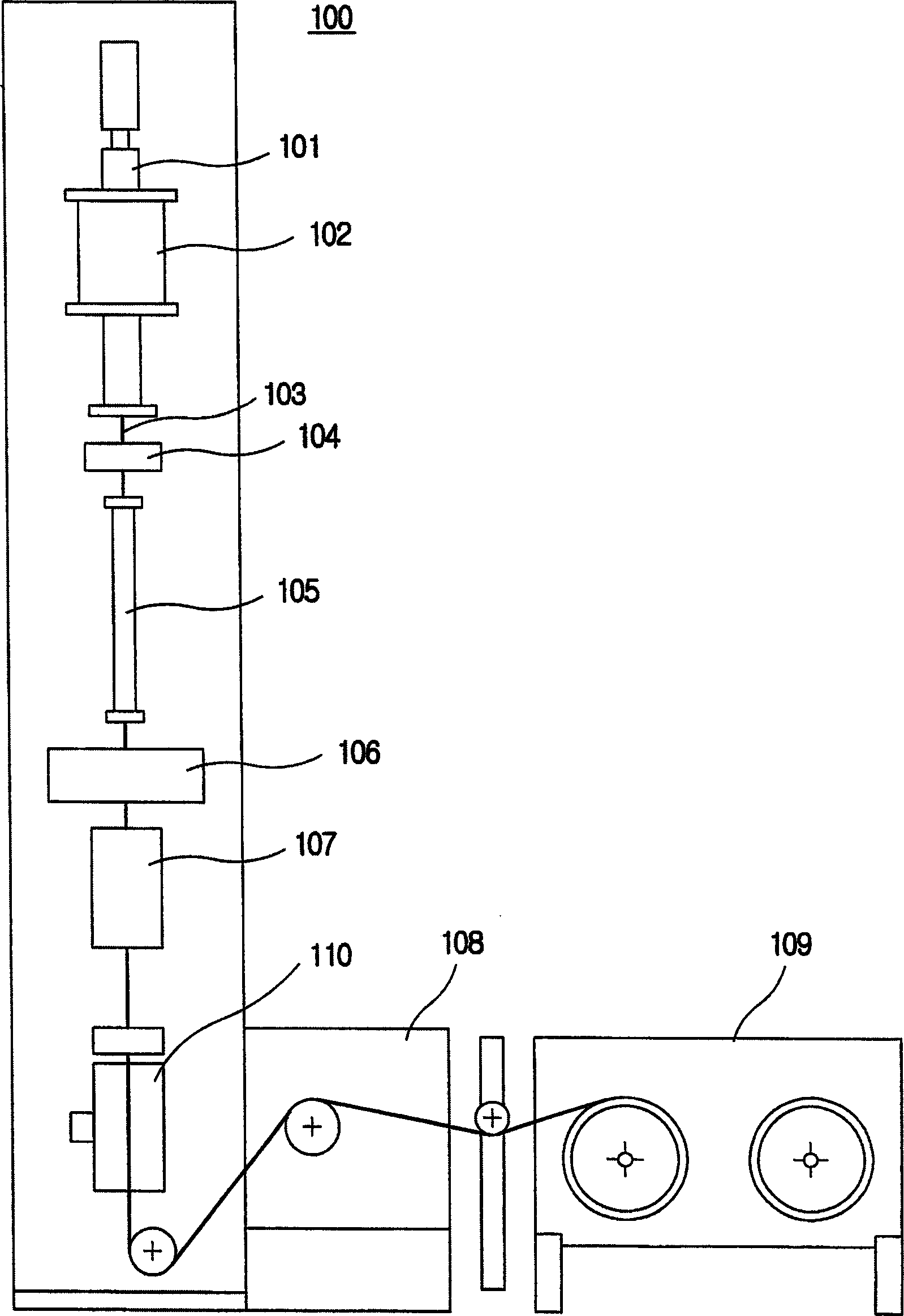 Apparatus for applying spin to optical fiber and optical fiber manufacturing method and apparatus