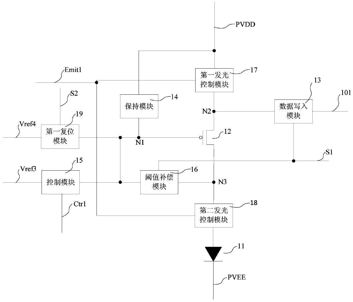 Pixel circuit, display panel and driving method for pixel circuit