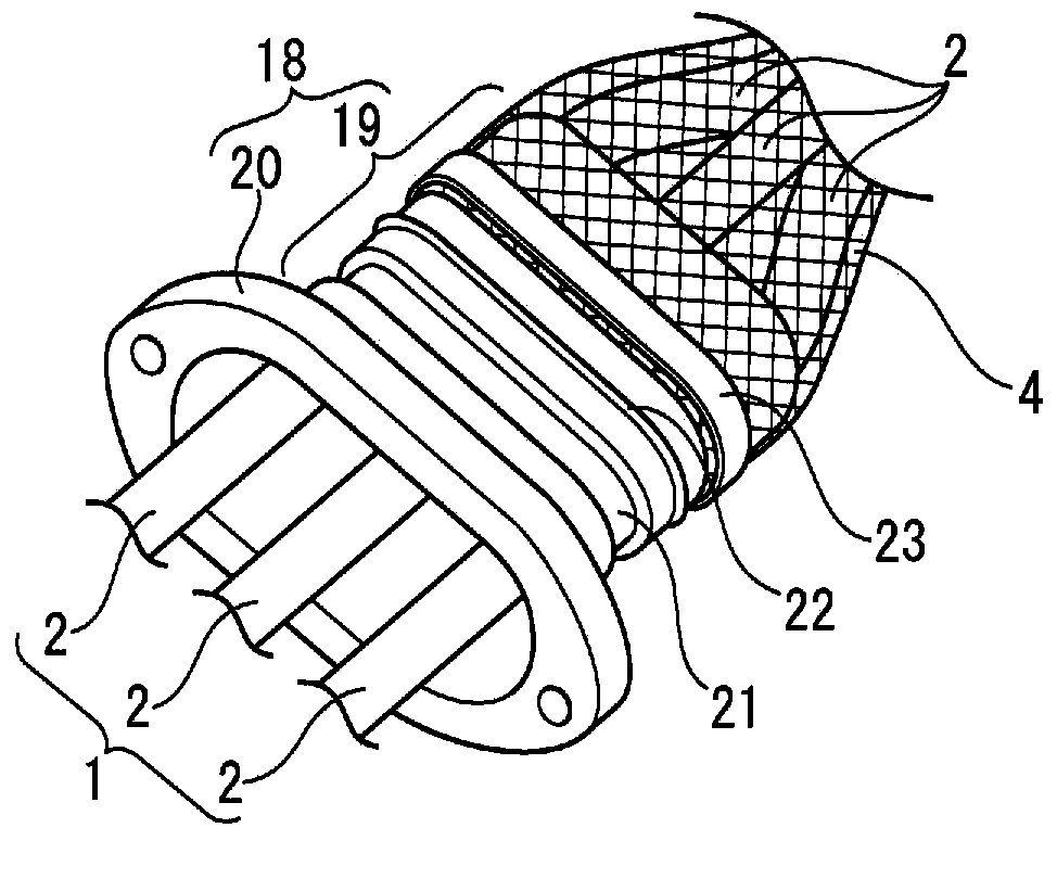 Terminal waterproofing structure of wire harness
