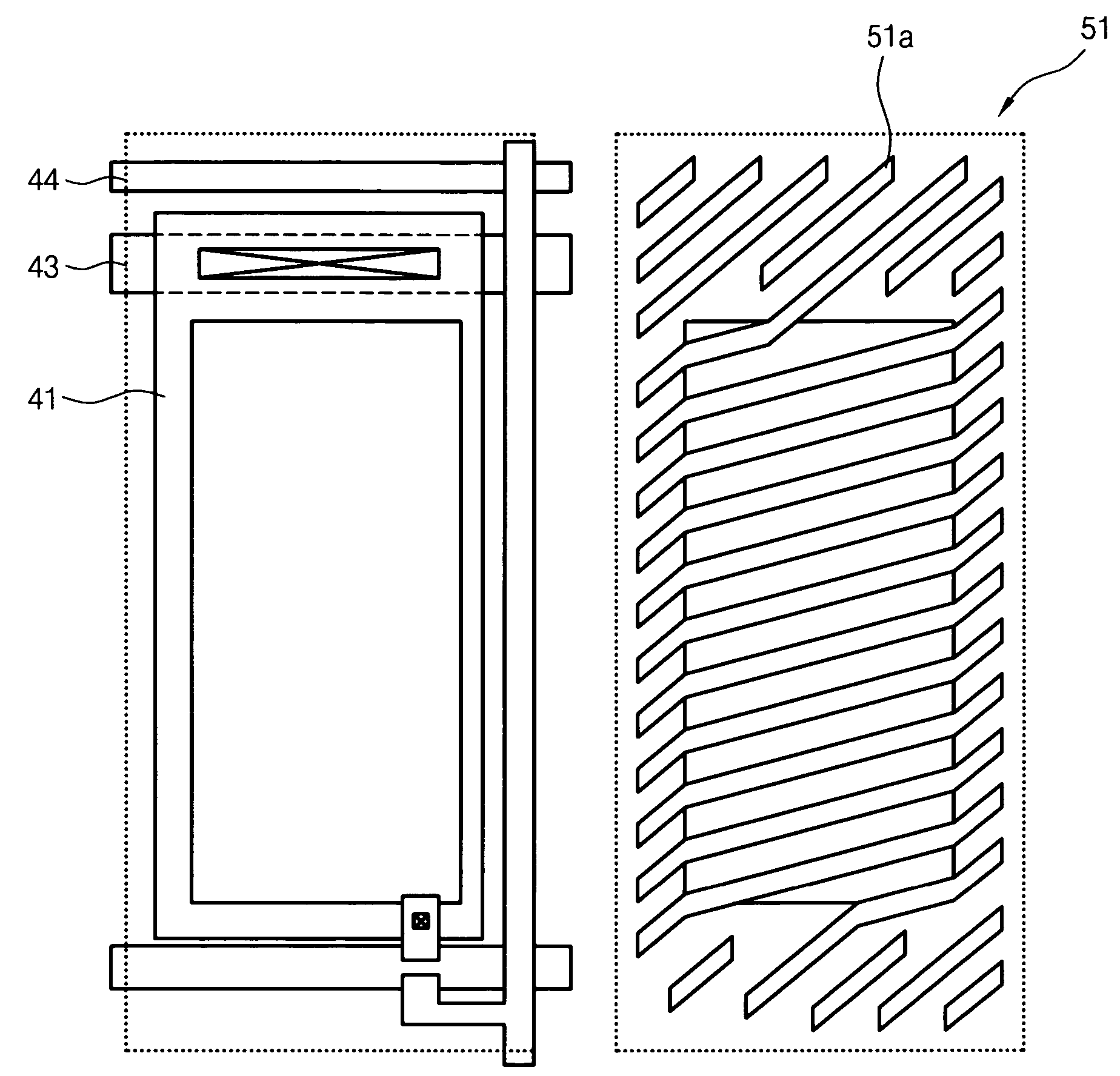 Fringe field switching mode transflective LCD having slits in the reflective area of a pixel electrode that have an inclination angle greater than slits in the transmissive area by about 10 to 40 degrees