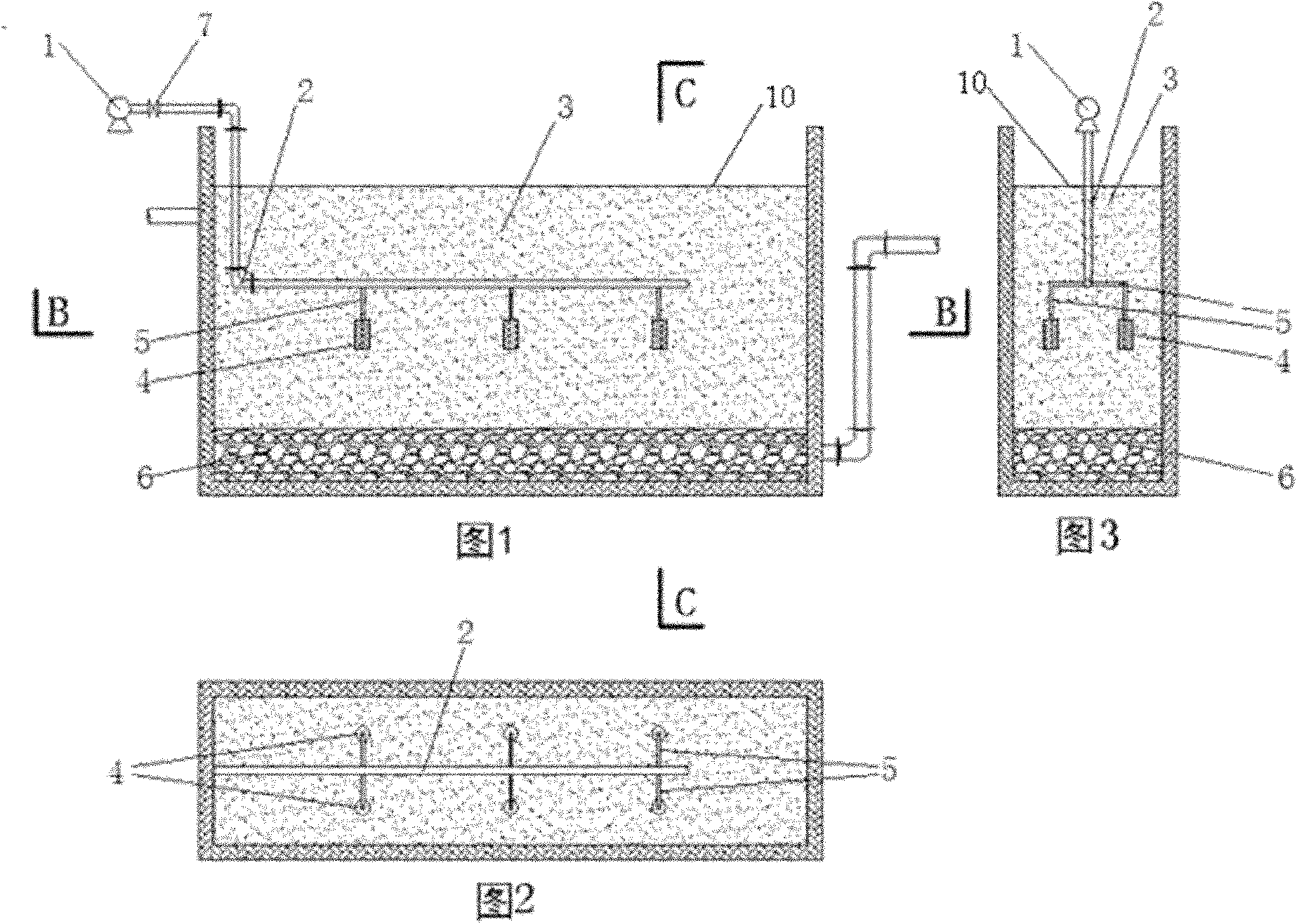 Anti-plugging method and device of constructed wetland