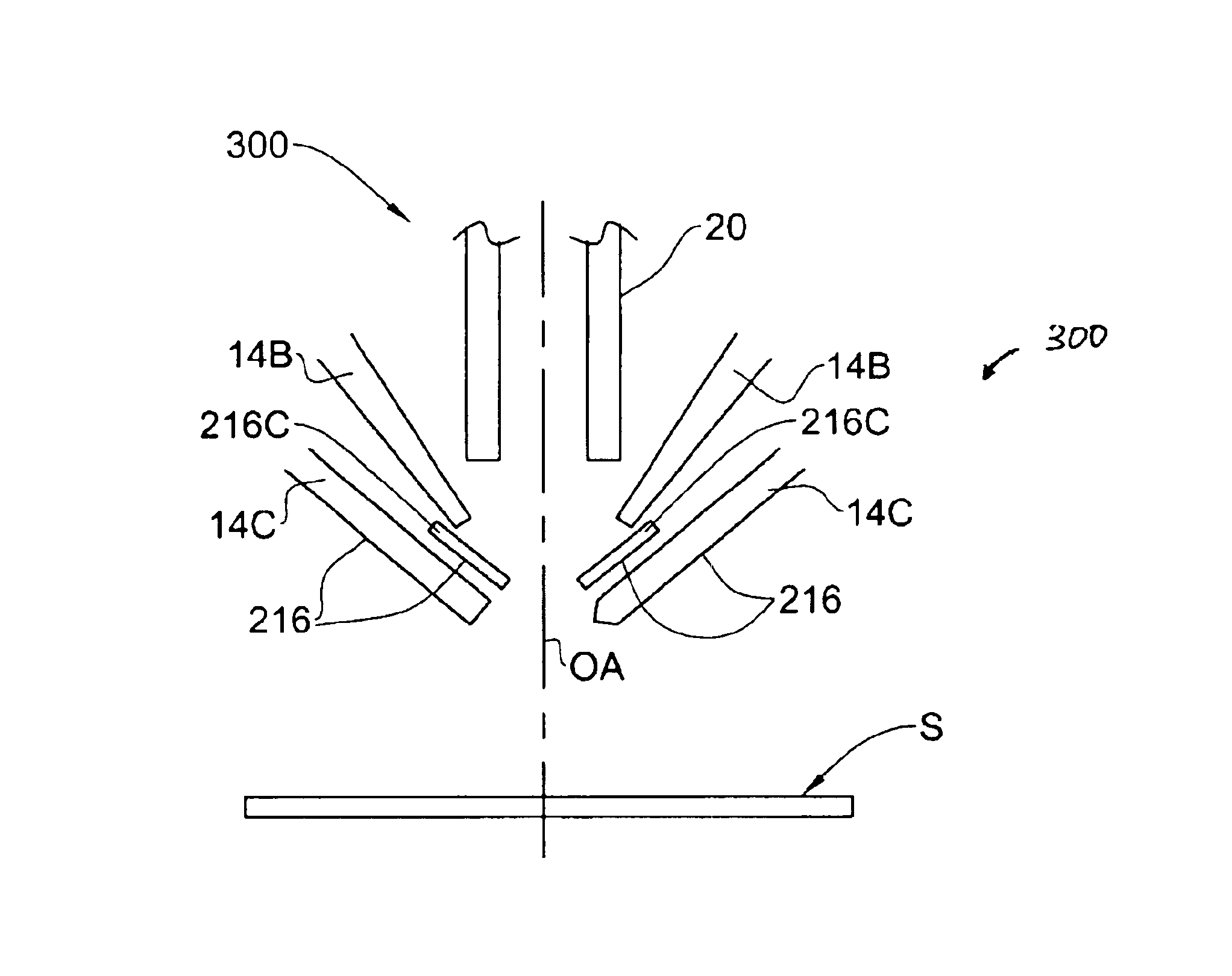Objective lens arrangement for use in a charged particle beam column