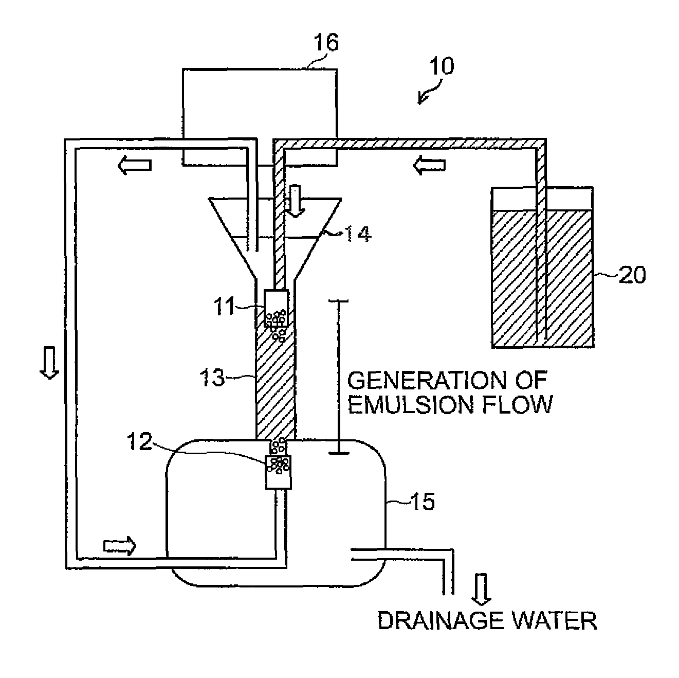 Continuous collection method of particle component in aqueous solution and apparatus therefor