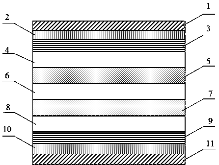 Graphene grid and double-layer metal grid transparent electromagnetic shielding device