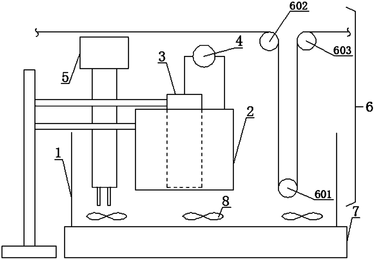 Electrochemical dyestuff dyeing device and method