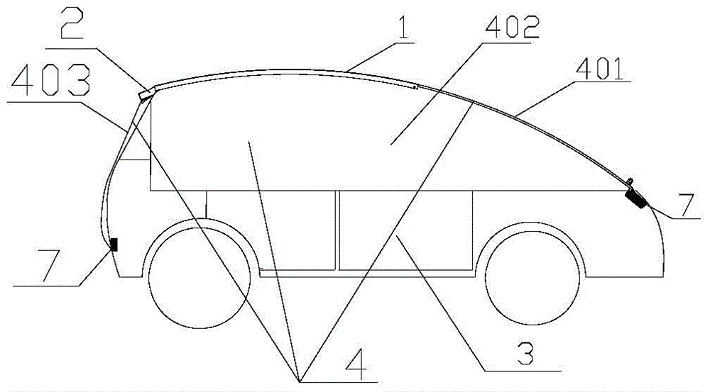 Automatic protective wing of automobile