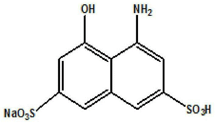 Method for synthesis of monosodium 8-amino-1-naphthol-3,6-disulfonate through hydrogenation catalysis and catalyst