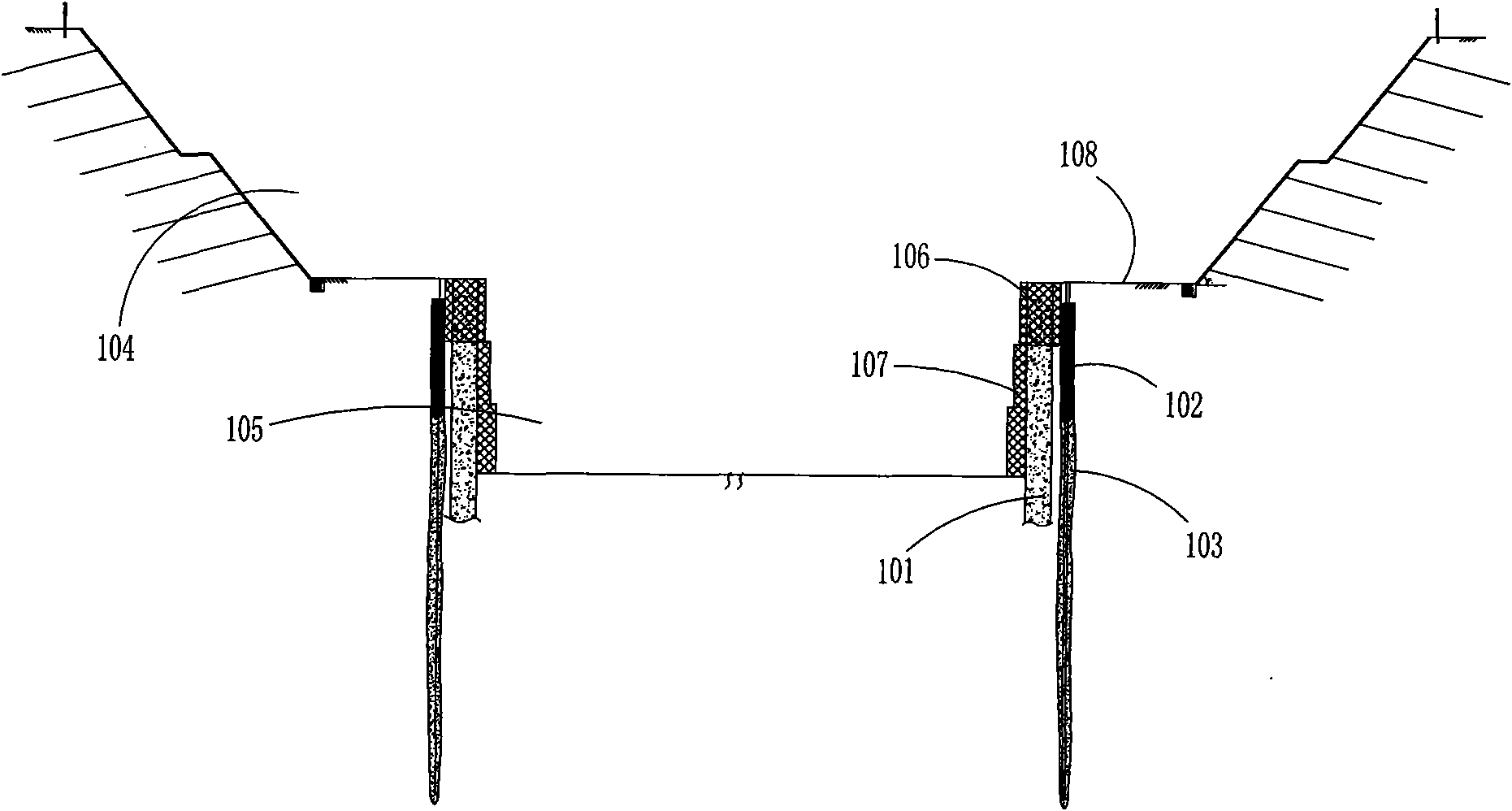 Combined support-excavated geologically solutional deep foundation pit and construction method thereof