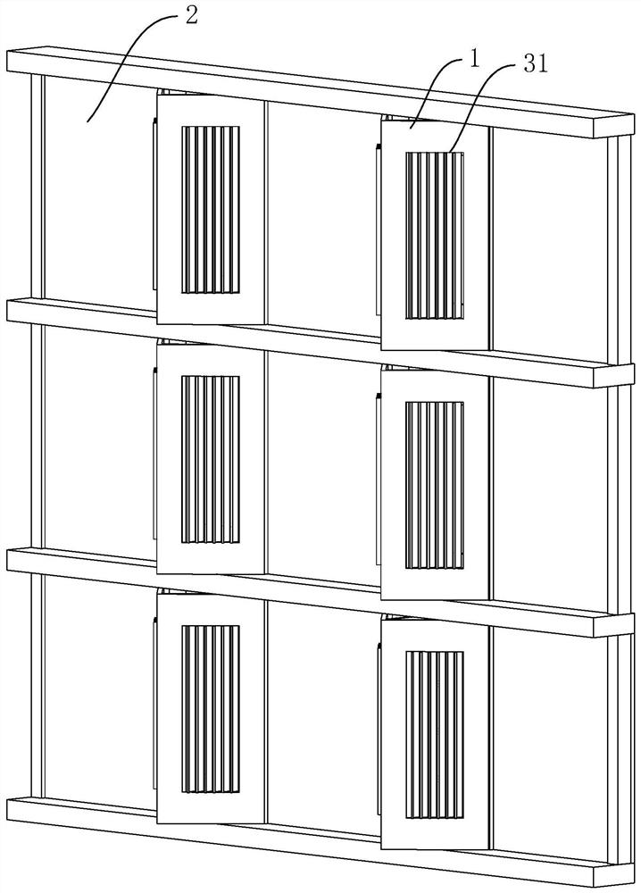 Hidden curtain wall ventilation structure