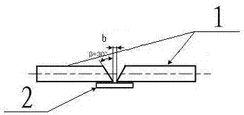 A kind of welding method of reinforcement melting tank side bar welding