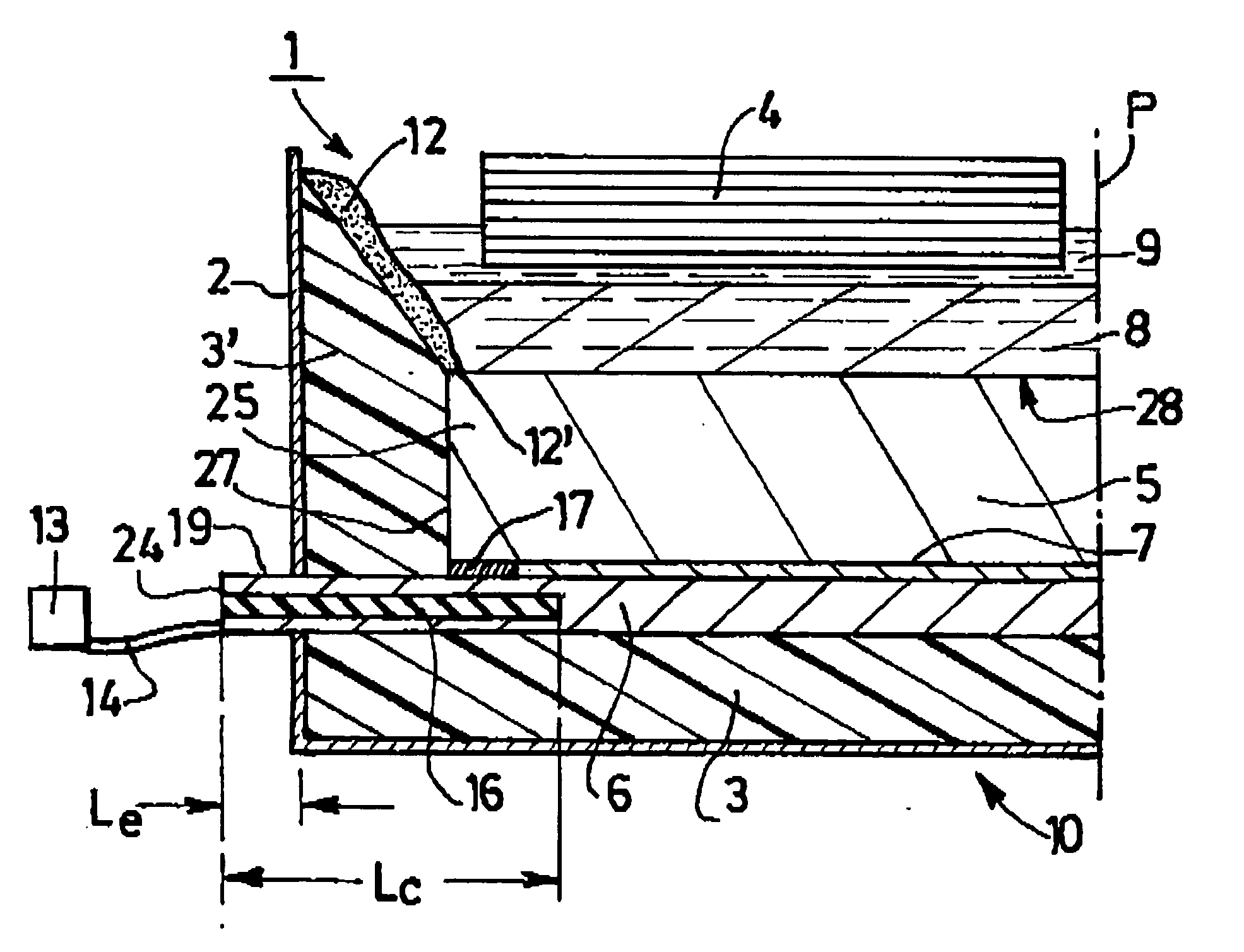 Cathode element for use in an electrolytic cell intended for production of aluminium
