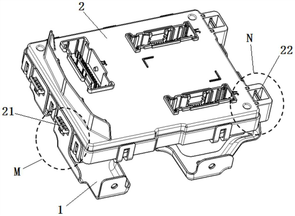 Mounting structure of vehicle body controller and support