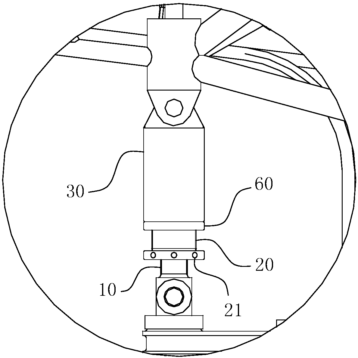 Double-program rain-proof adjustment components and the pitching mechanism of the air traffic control radar antenna applied