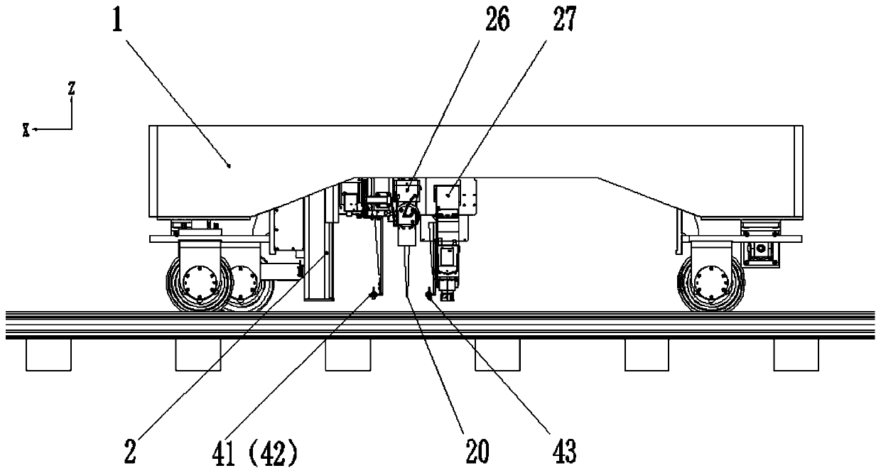 Device and method for repairing rails by adding and subtracting materials combined with laser cladding-machining