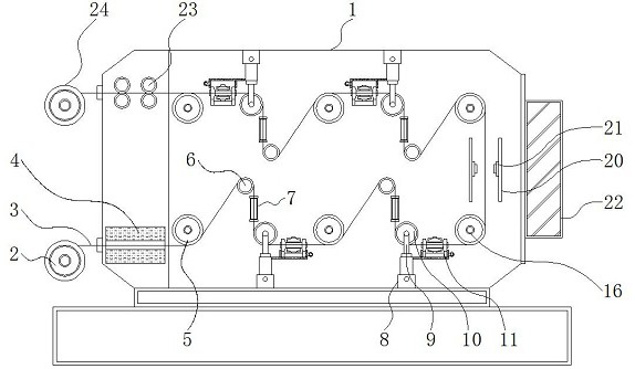 Wire drawing equipment with protection structure for steel wire production