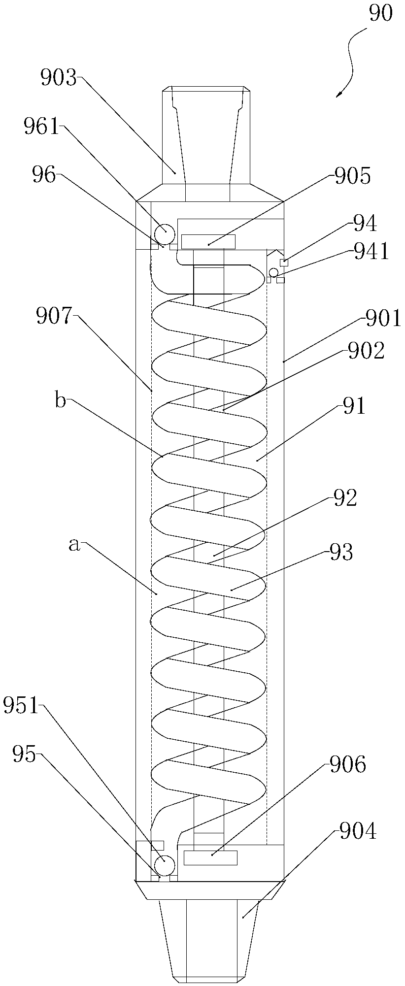 Super-hydrophilic underground oil-water separator and sucker-rod pump same-well injection-production process pipe string thereof