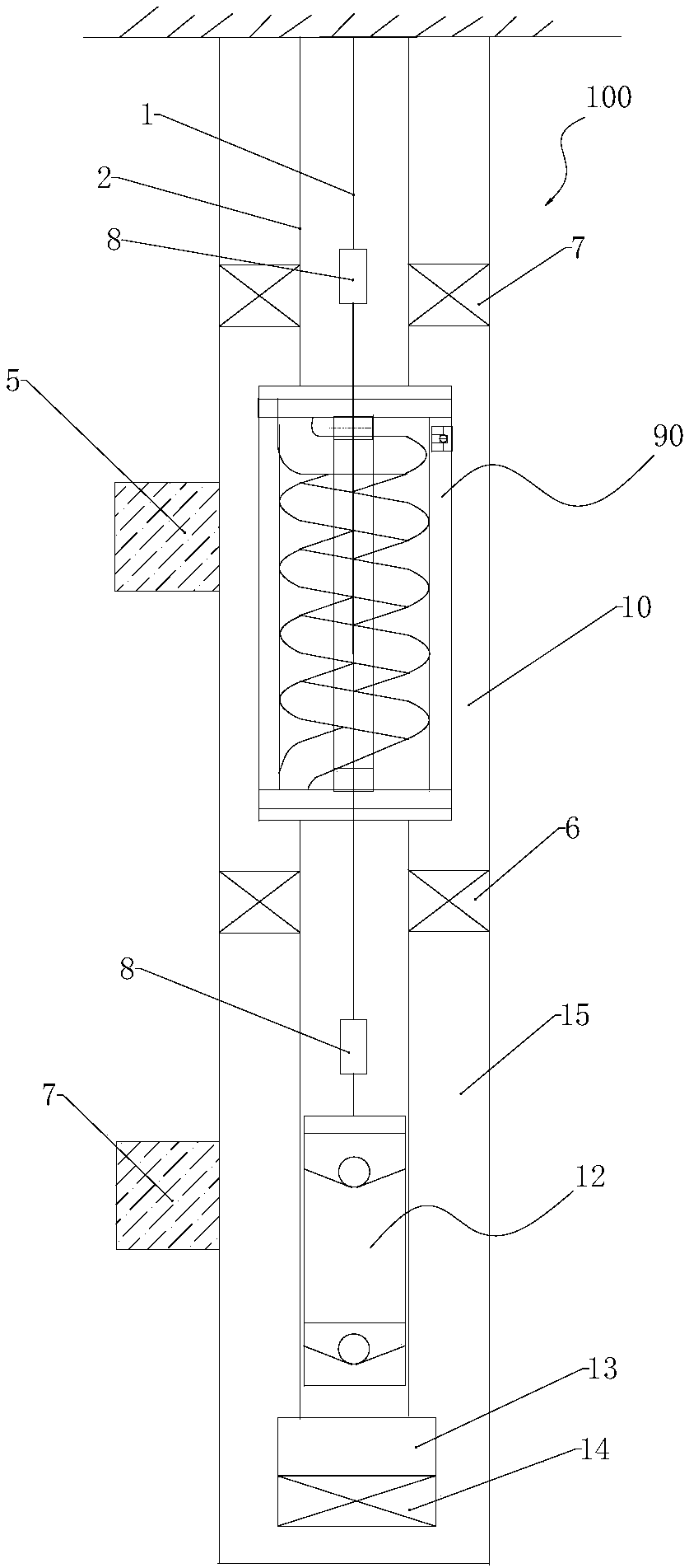 Super-hydrophilic underground oil-water separator and sucker-rod pump same-well injection-production process pipe string thereof