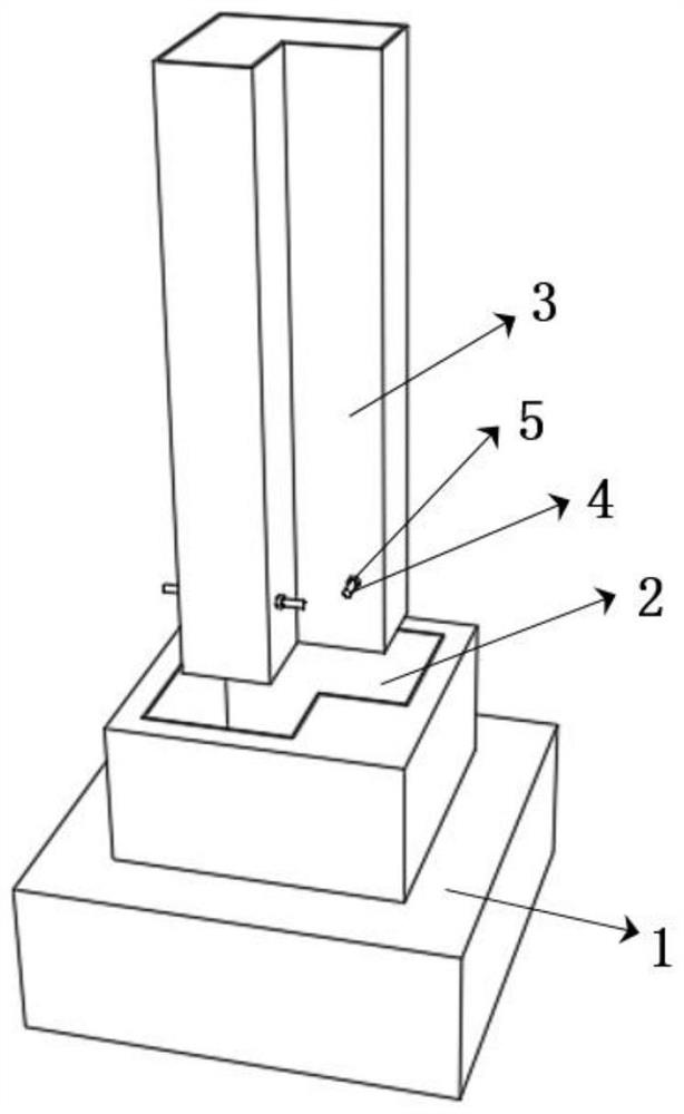 Assembly type adjustable positioning L-shaped steel pipe column and recycled concrete independent foundation connecting structure and construction method