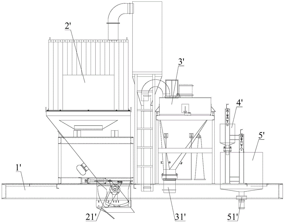 Mixing station, main mixing building and metering structure thereof and metering structure establishment method