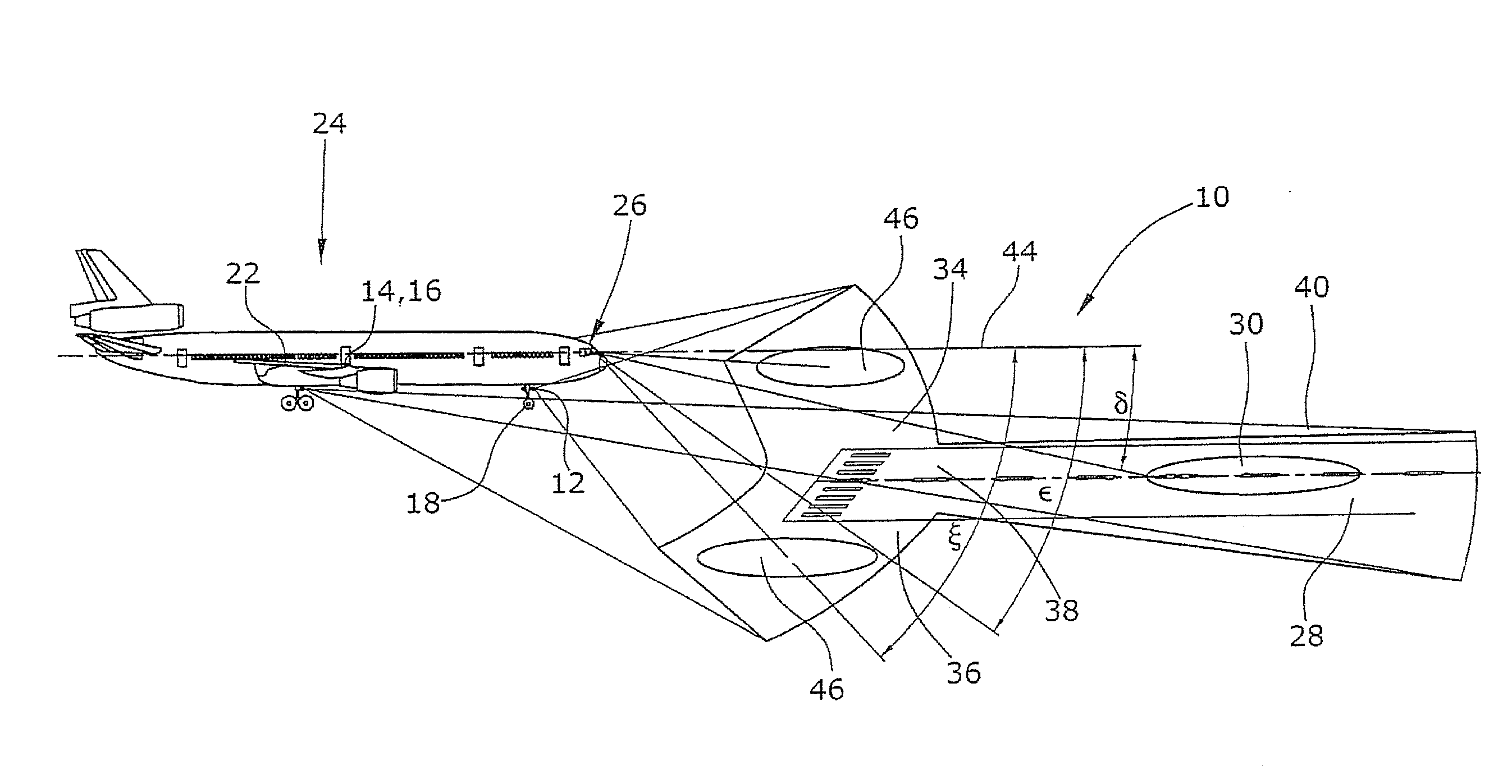 LED landing light arrangement for an aircraft