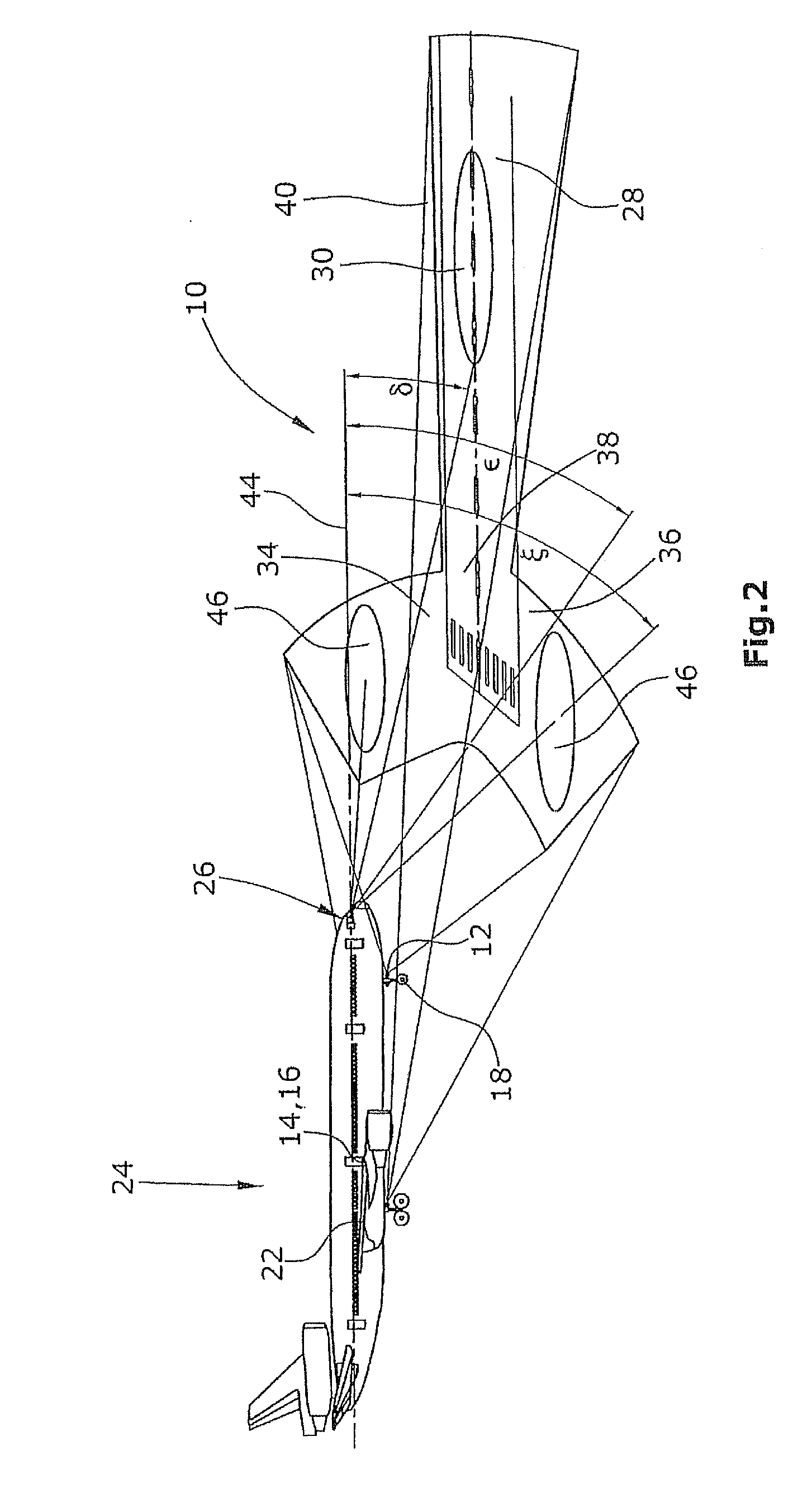 LED landing light arrangement for an aircraft