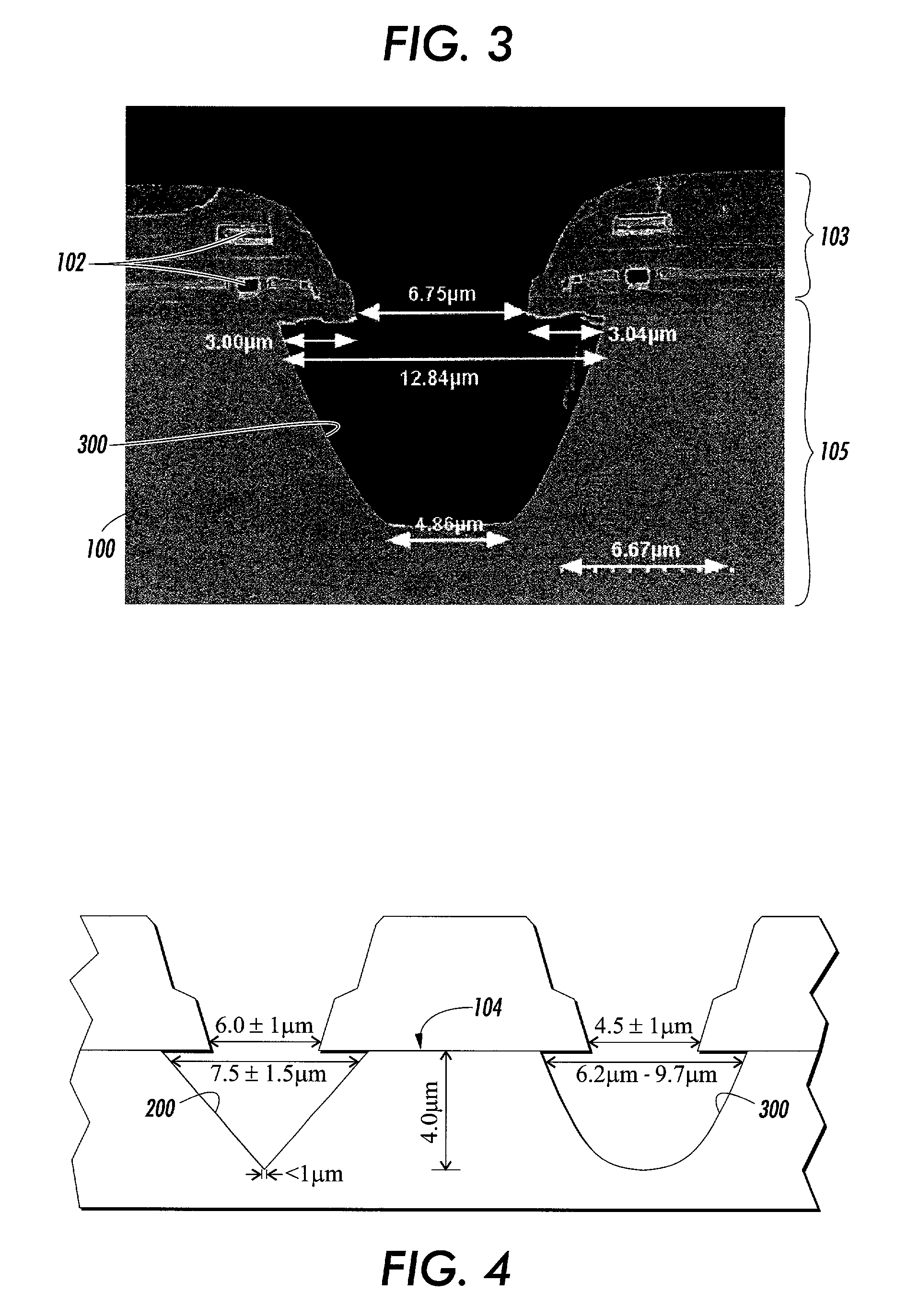 Use of a U-groove as an alternative to using a V-groove for protecting silicon against dicing induced damage