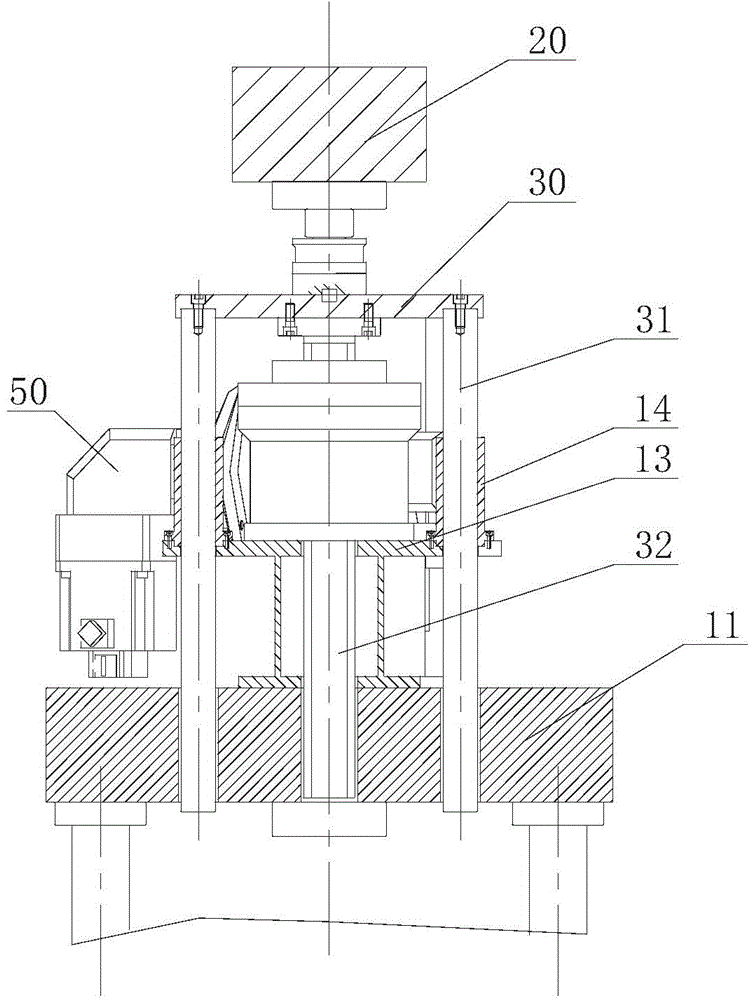 Electric cylinder loading overlapping type force standard machine