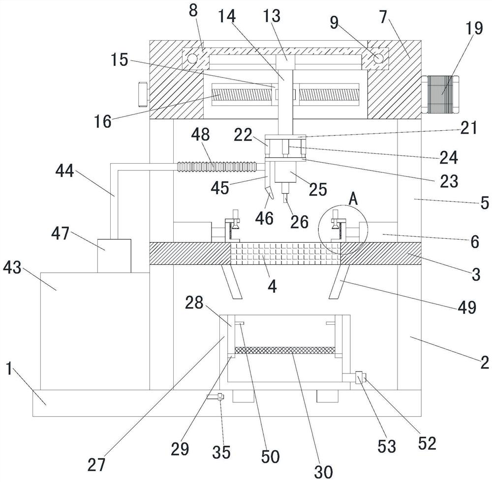 Drilling device for supporting set machining