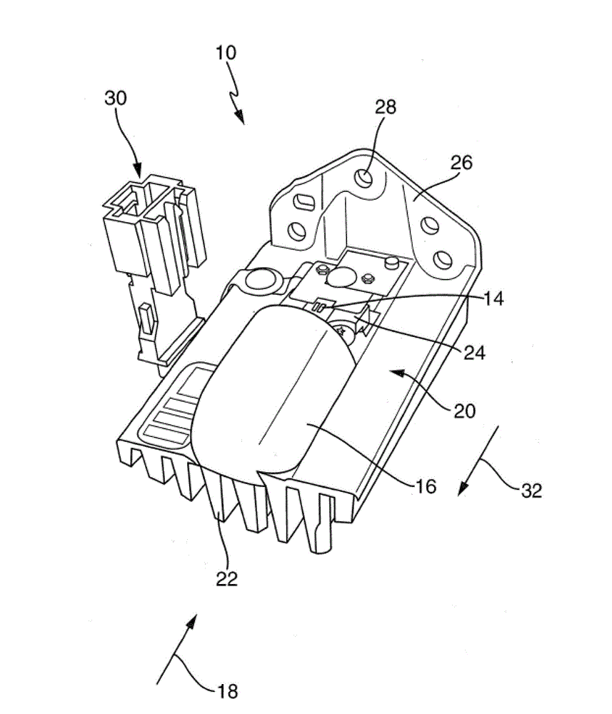 Optical module of motor vehicle lightning device