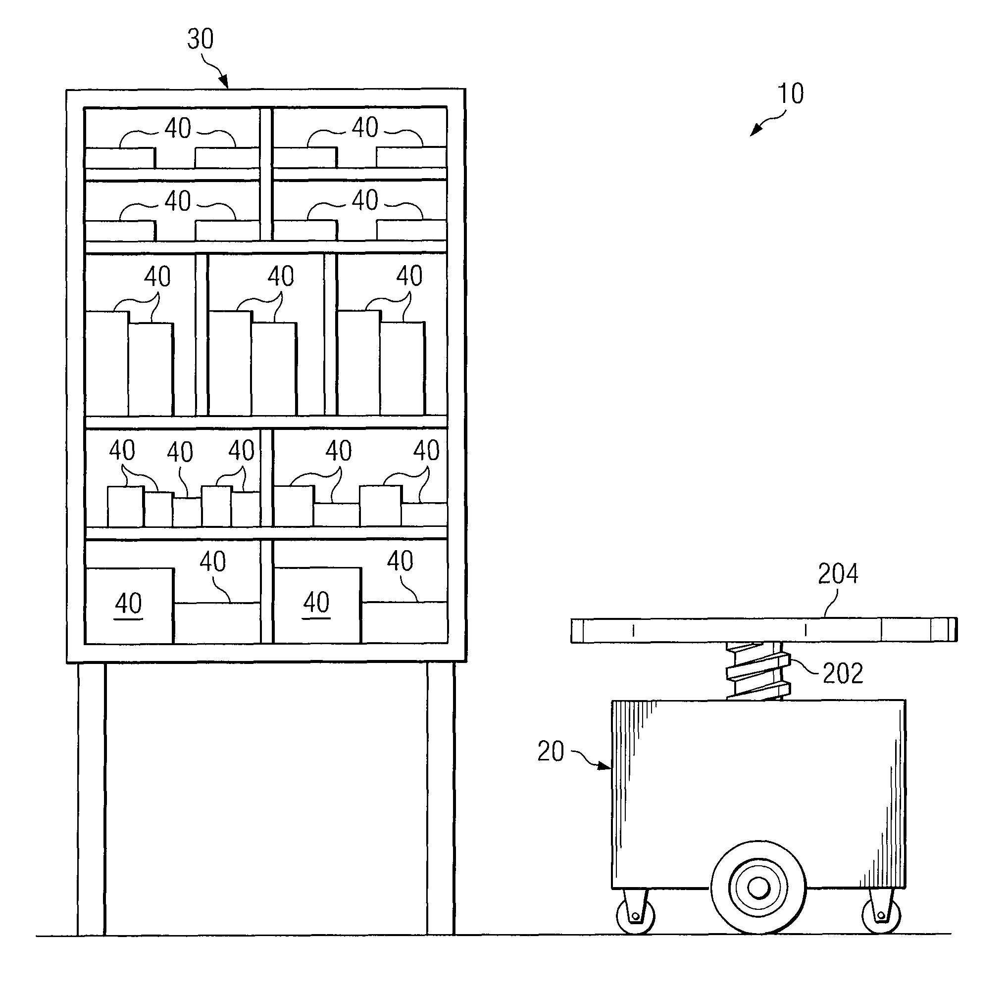 System and method for transporting inventory items