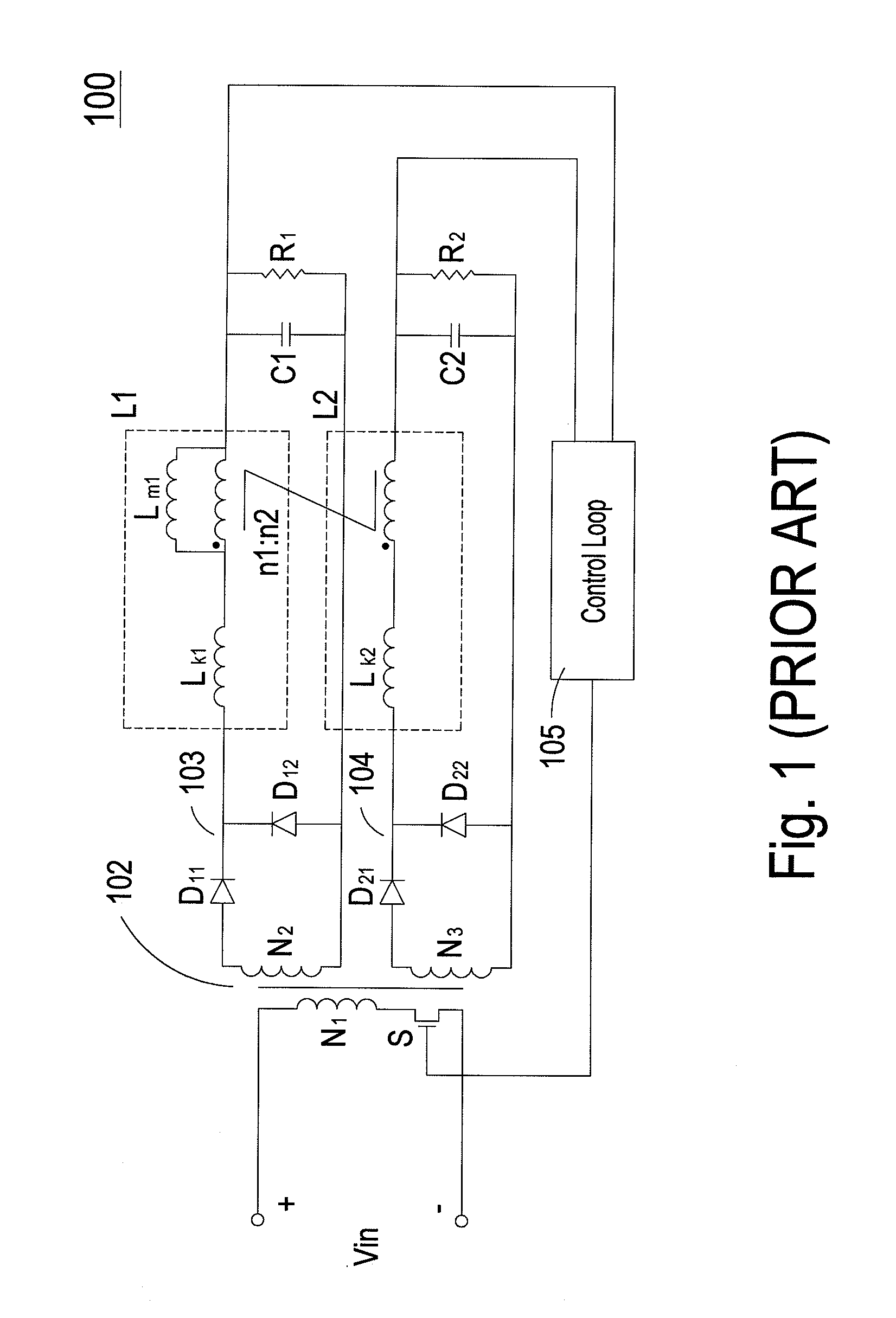 Multi-output dc-dc converter with improved cross-regulation performance