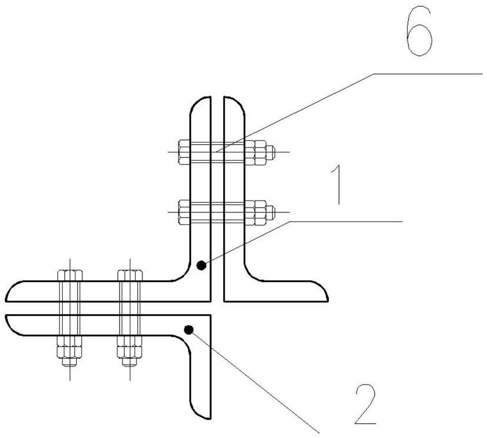 Reinforcing method for improving net section strength and stability of old iron tower through outer back angle steel