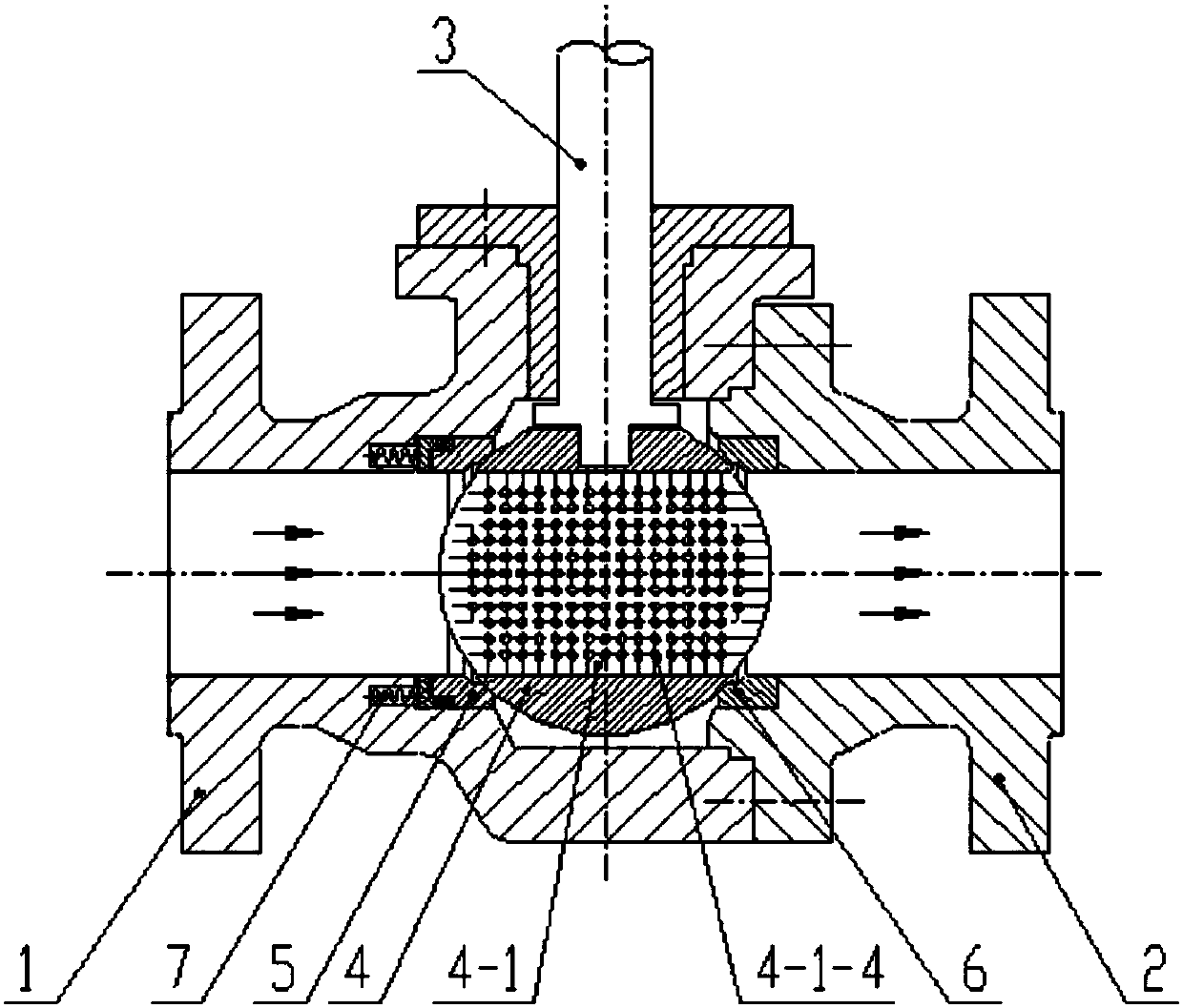 Noise-reduction ball valve