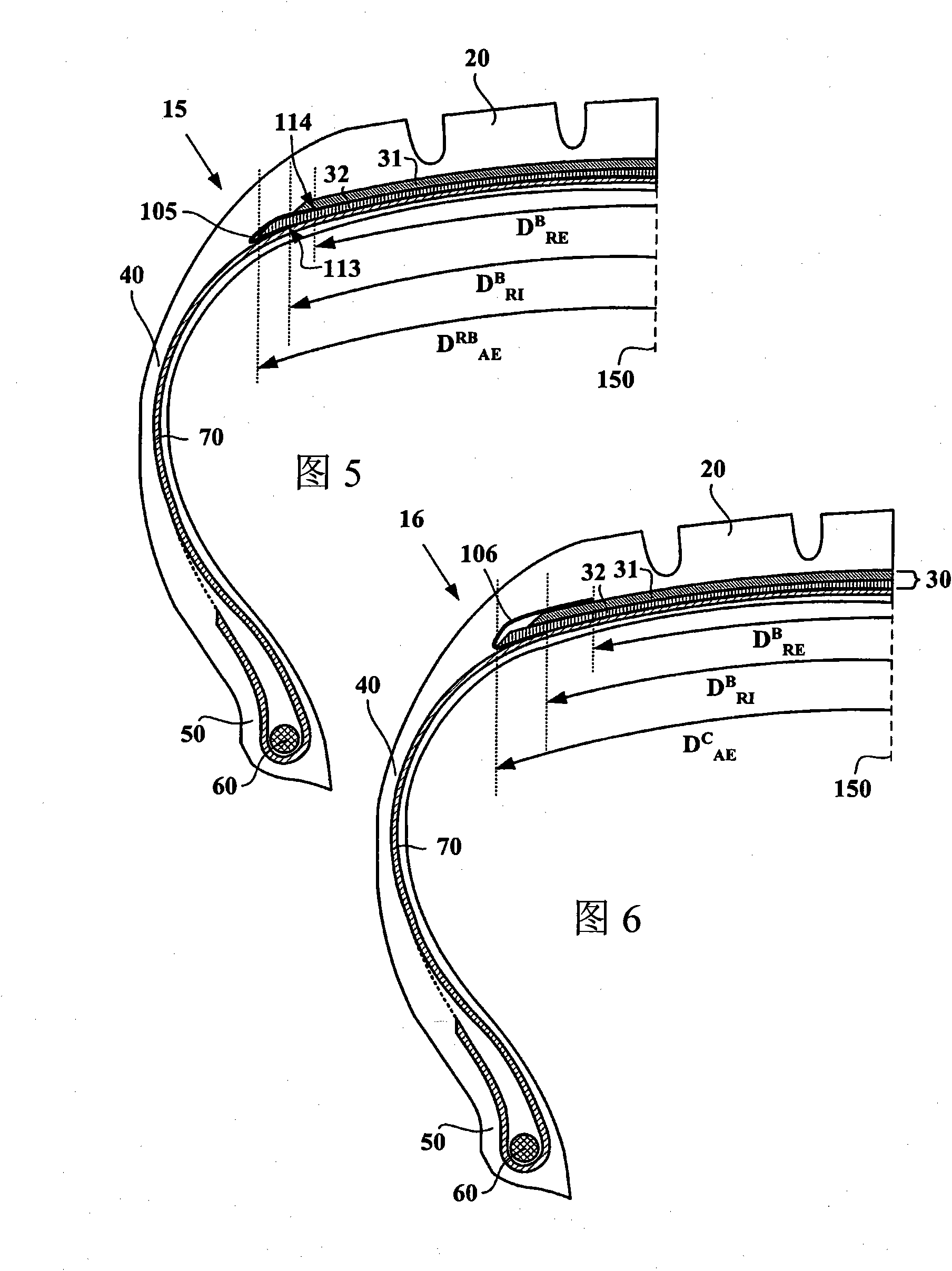 Tyre with a crown comprising a bielastic reinforcing element