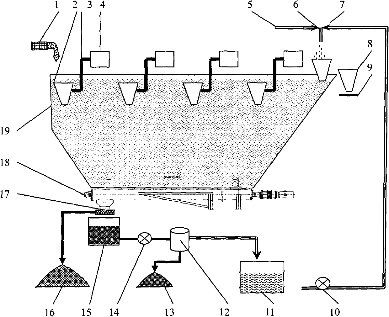 Powder containing lump ore conveying system