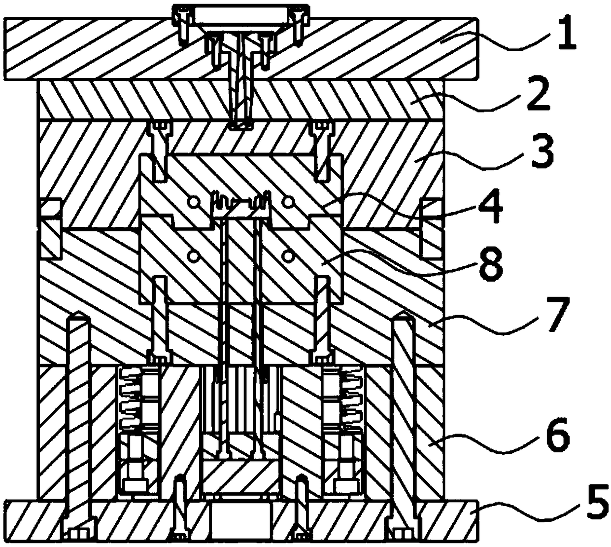 Glass light guide plate injection mold and light guide plate injection molding process