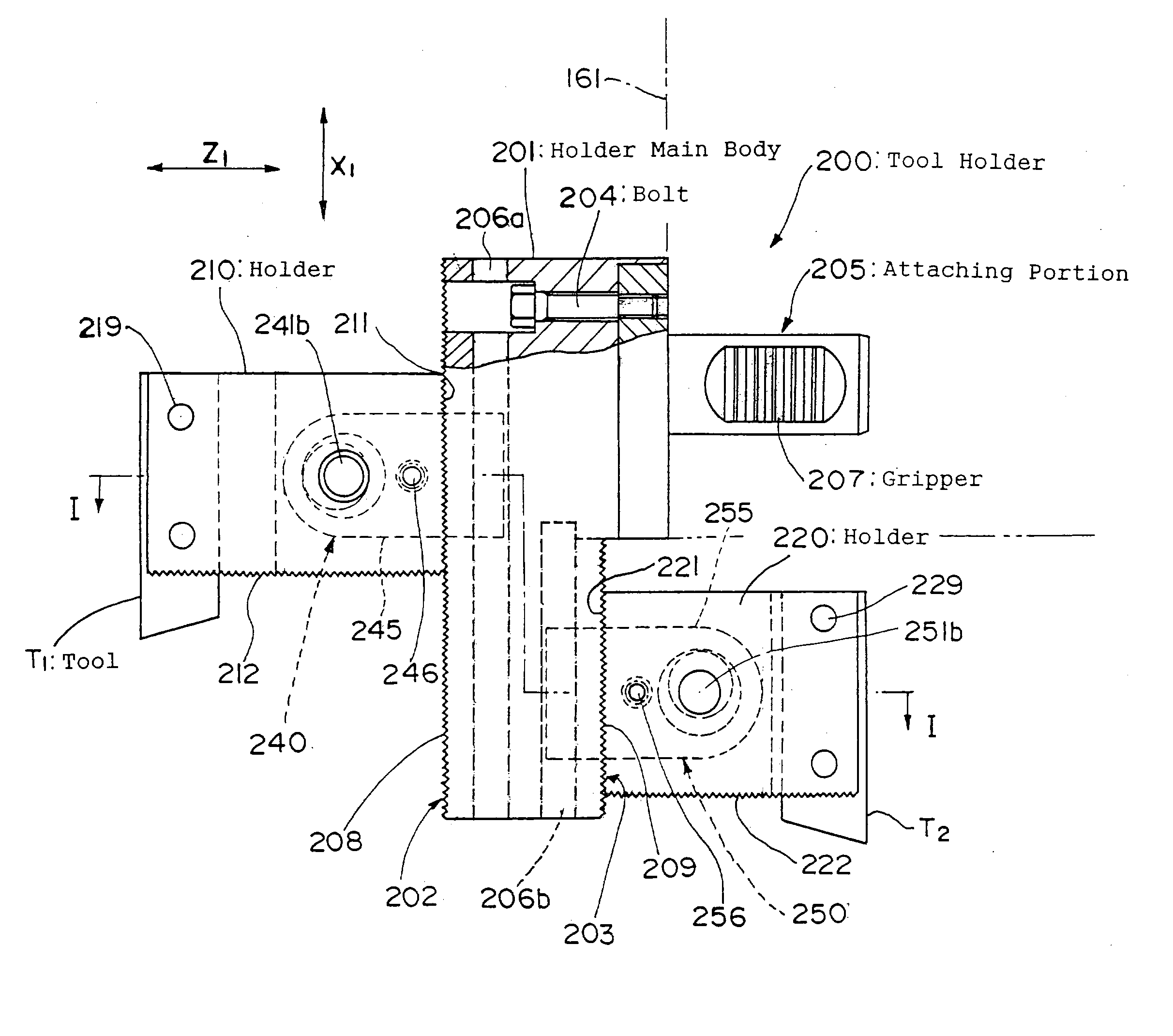 Tool holder and method of machining work using this tool holder