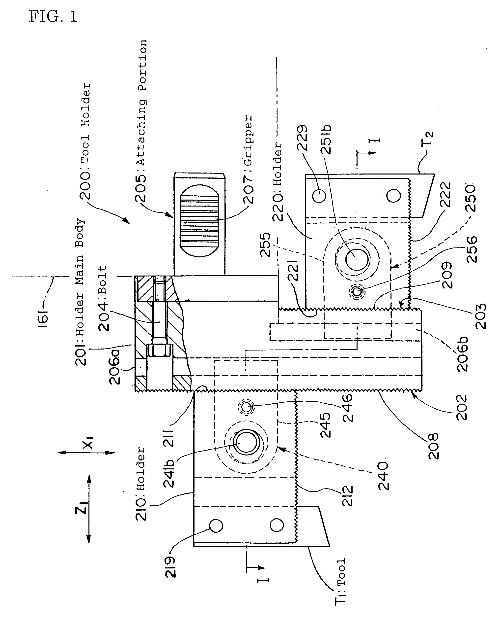 Tool holder and method of machining work using this tool holder