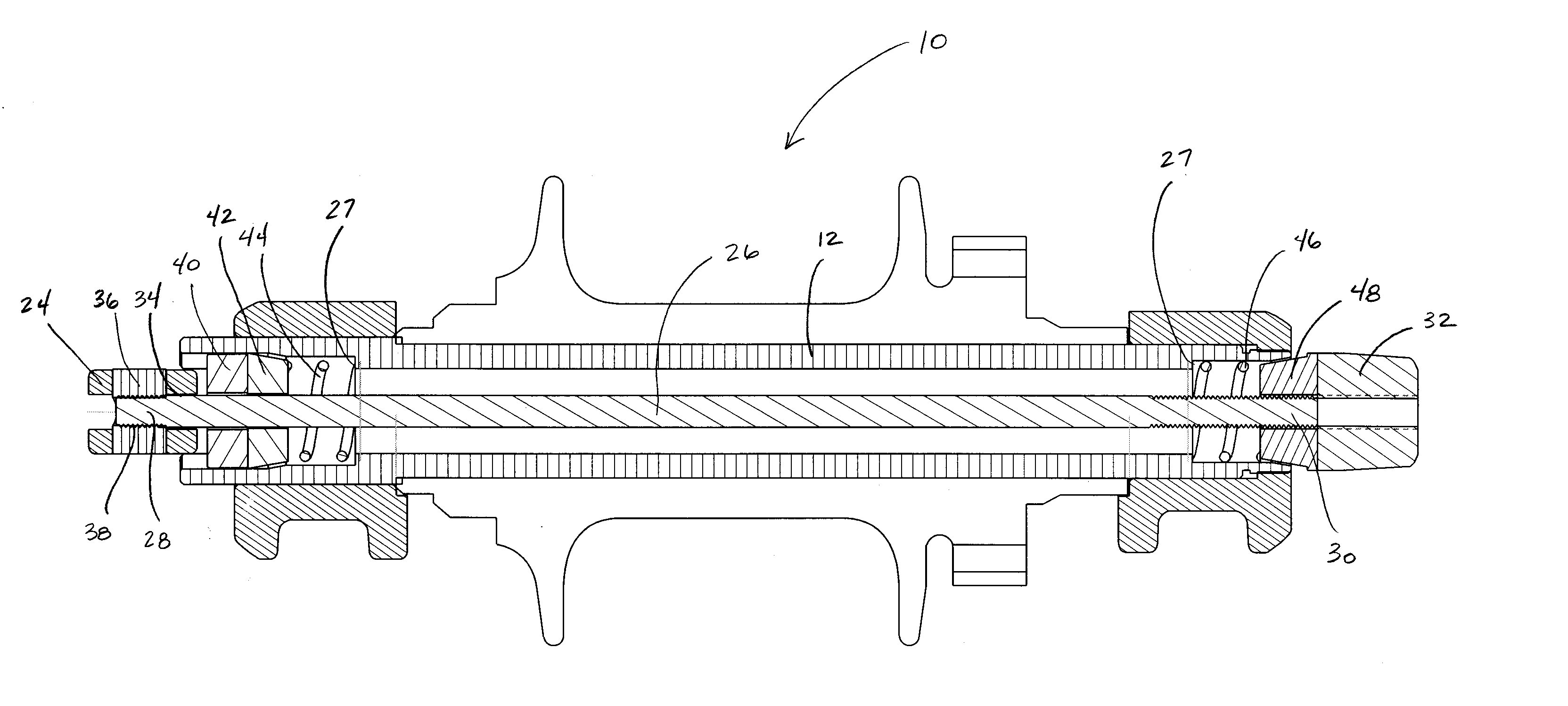 Axle assembly for mounting a wheel to a vehicle