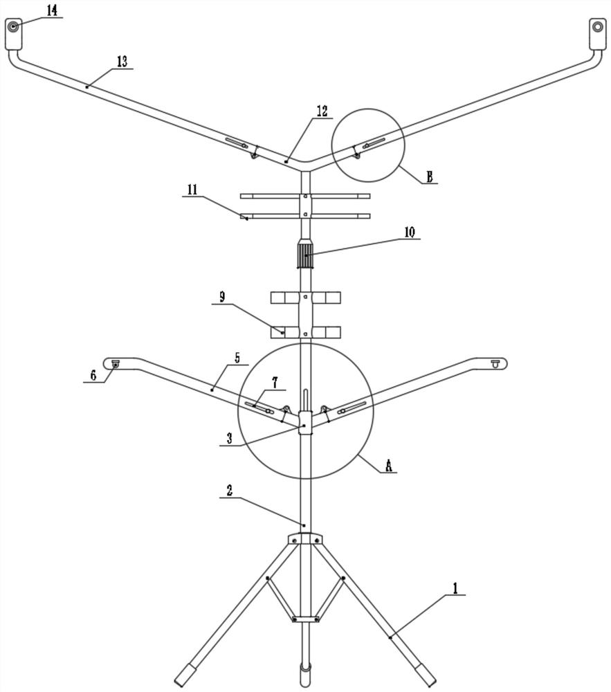 An anti-alteration support mechanism for projection equipment screen