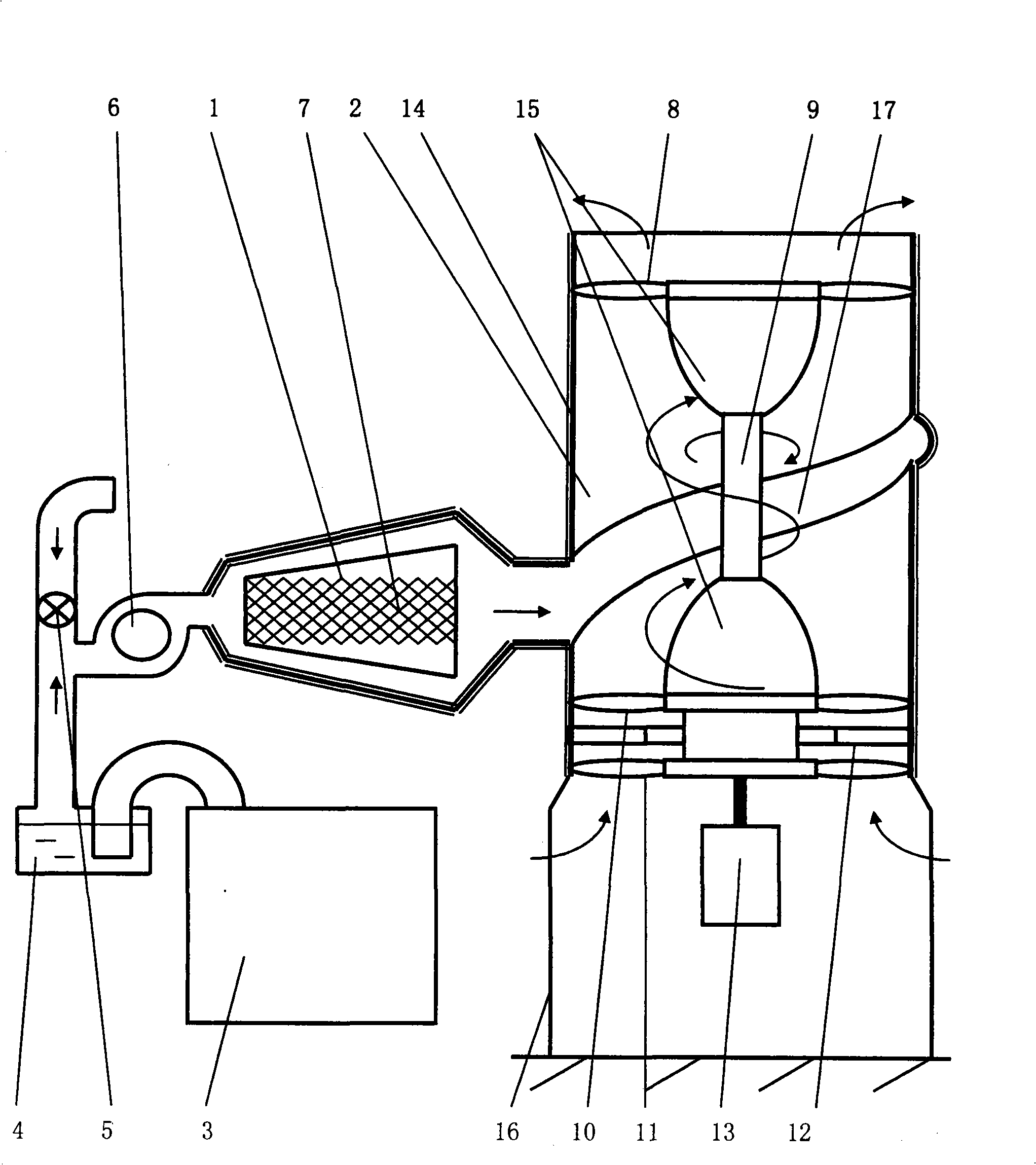 Yao type II low-grade gas externally heating type turbine engine