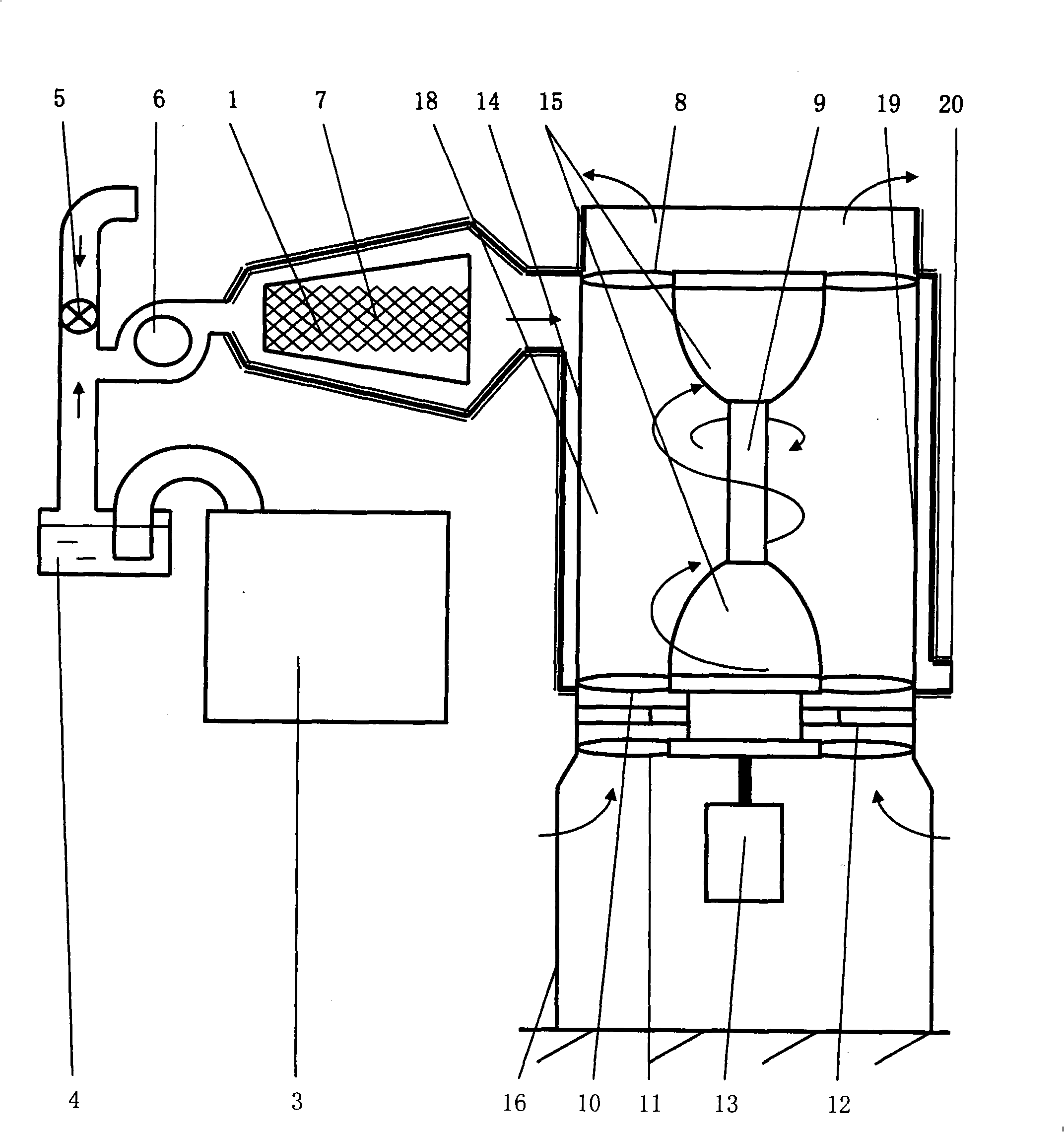 Yao type II low-grade gas externally heating type turbine engine