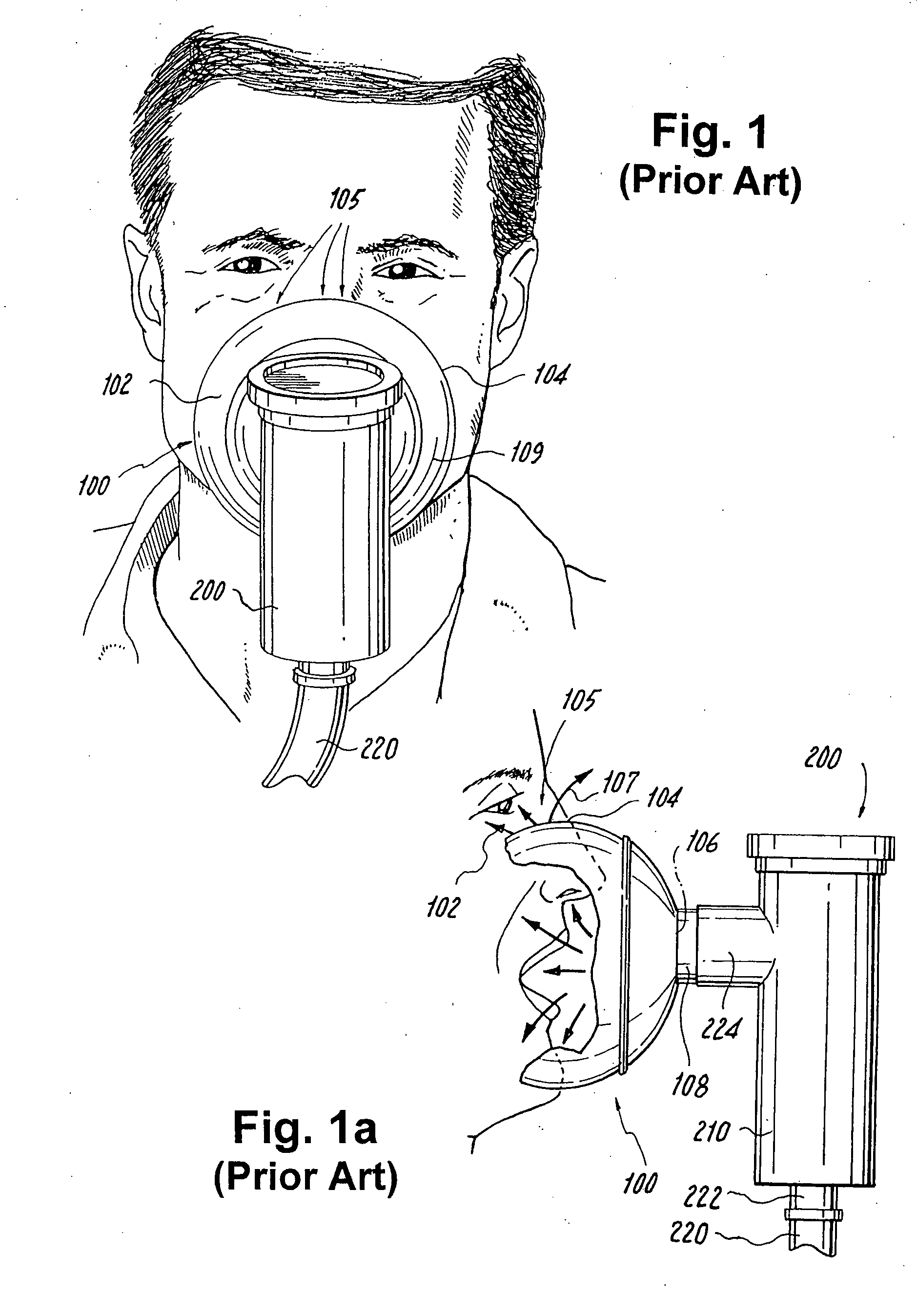 Face mask for use in pressurized drug delivery systems